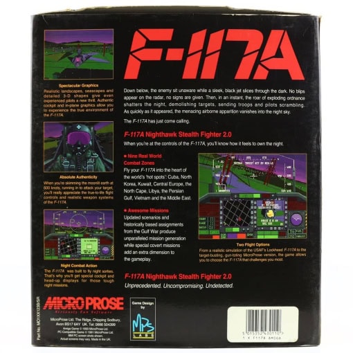 F-117A Nighthawk Stealth Fighter 2.0 (Amiga, Big Box) - Image 2