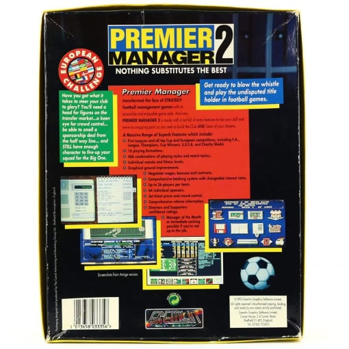 Premier Manager 2 (Amiga, Big Box) - Image 2