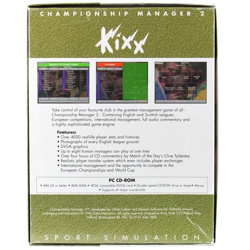 Championship Manager 2 (PC Big Box, Kixx) - Image 2