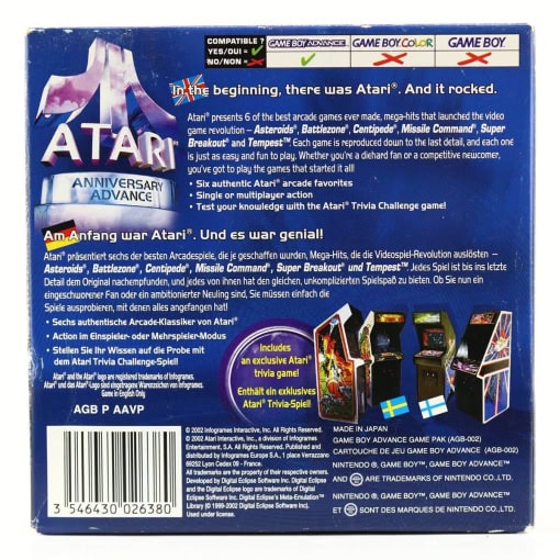 Atari: Anniversary Advance (Game Boy Advance) - Image 2