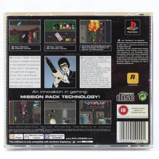 Grand Theft Auto: Mission Pack #1 - London 1969 (PS1) - Image 2