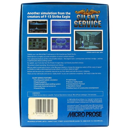Silent Service (C64 Disk) inkl. dansk manual - Image 2
