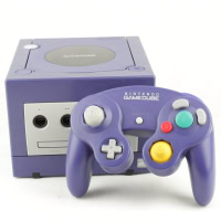 Nintendo GameCube konsol (Purple) med Controller og kabler