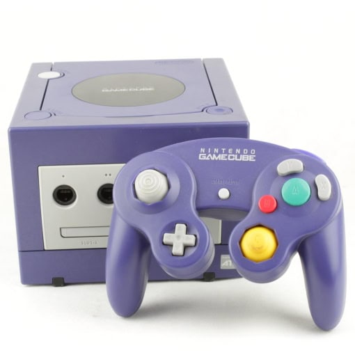 Nintendo GameCube konsol (Purple) med Controller og kabler