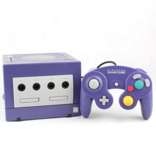 Nintendo GameCube konsol (Purple) med Controller og kabler