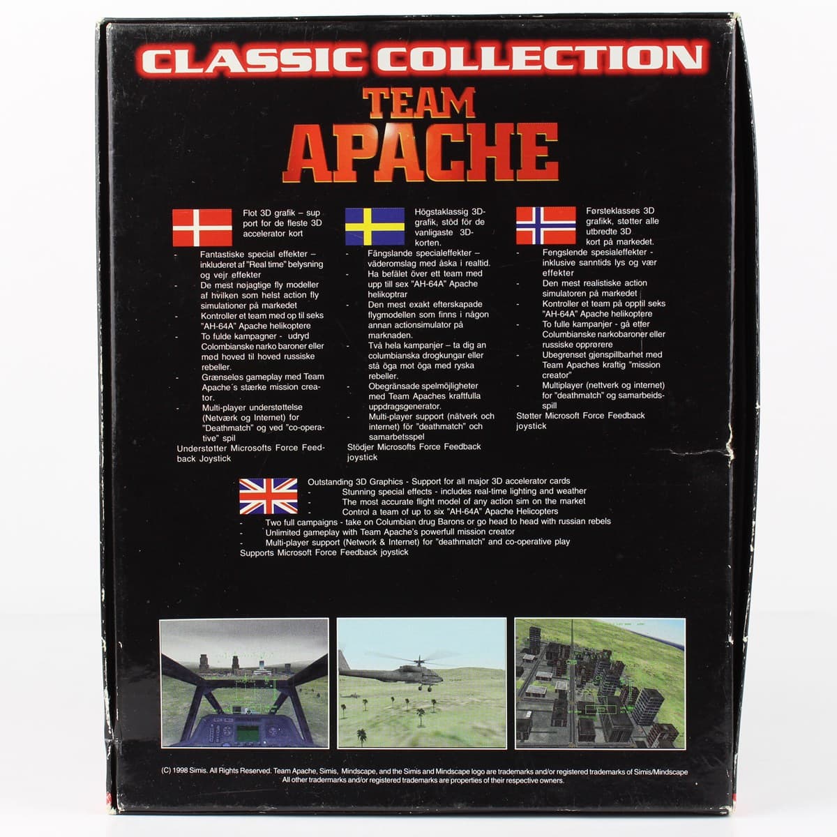 Team Apache (Flightsim) - Jeu PC Big Box Carton - Version Française - Complet
