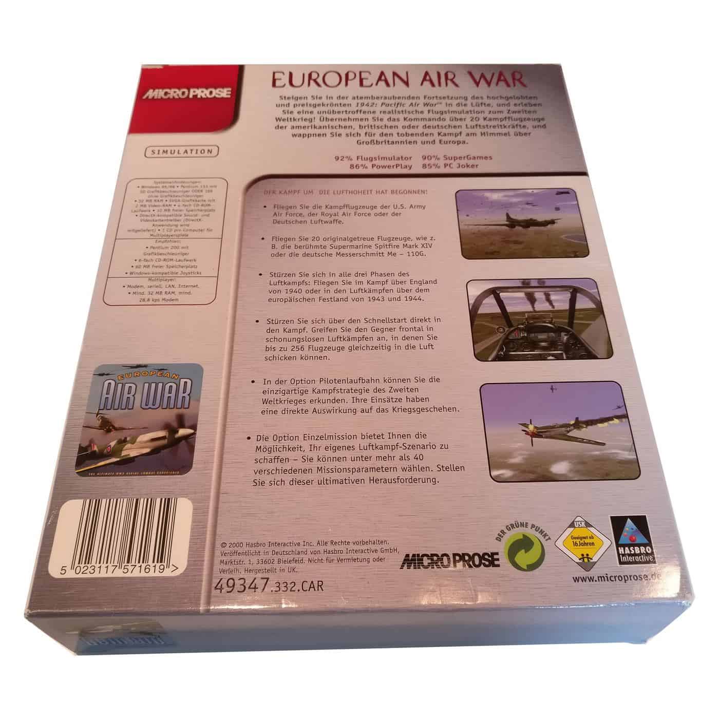 Jeu PC Spirit Of Speed 1937 MicroProse - Version Française Big Box (grosse Boîte Carton) - État Correct, Jeu Fonctionnel