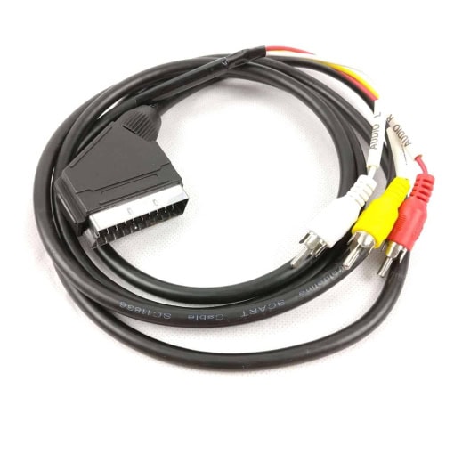 Composite til Scart (In/Out Switch) - 2m