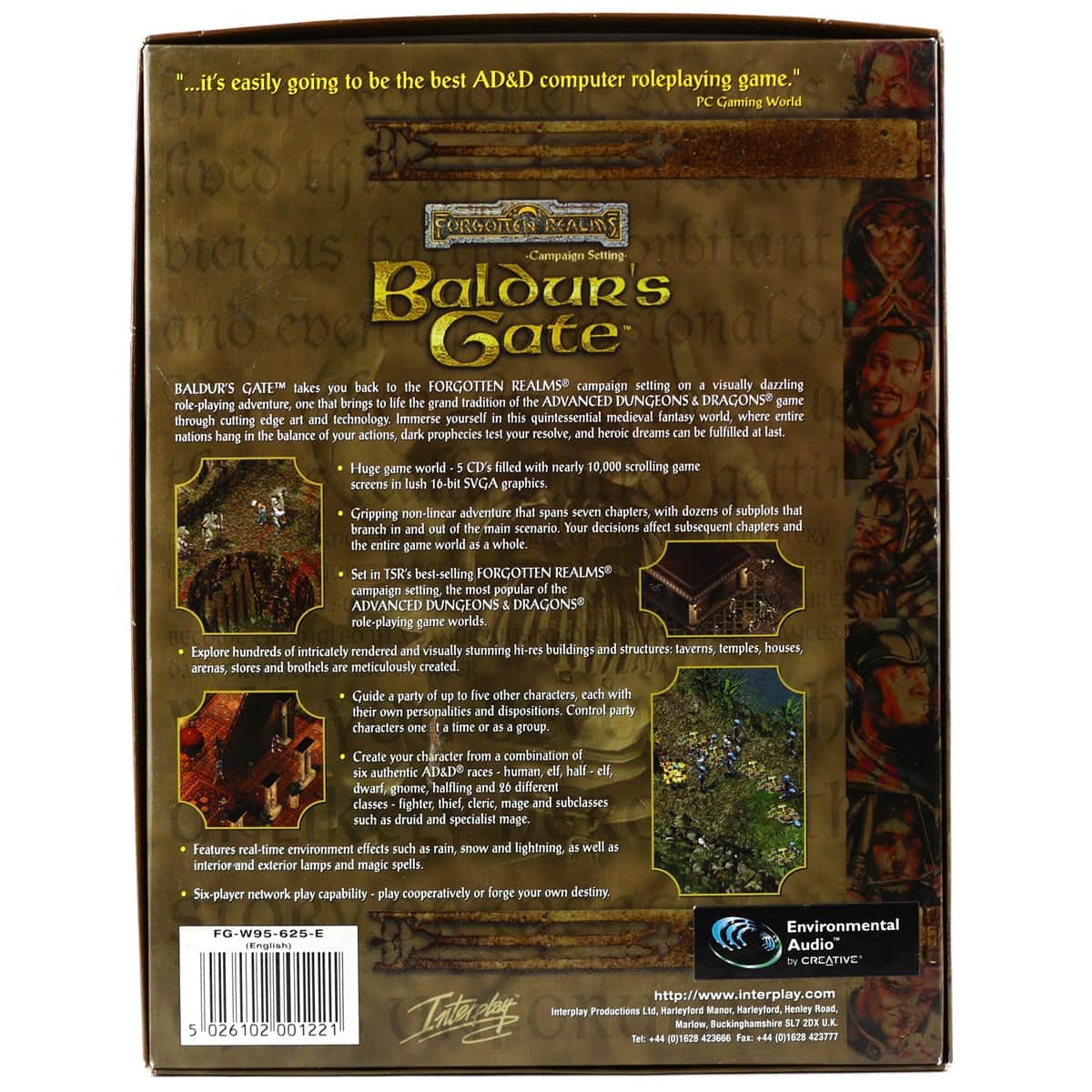 Baldur's Gate - PC - Big Box - Édition Virgin Interactive - Comme Neuf