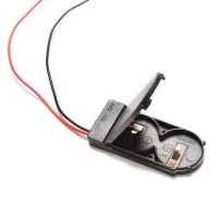 Knapbatteri holder med ledning til Lithium CR2025 CR2032 batterier