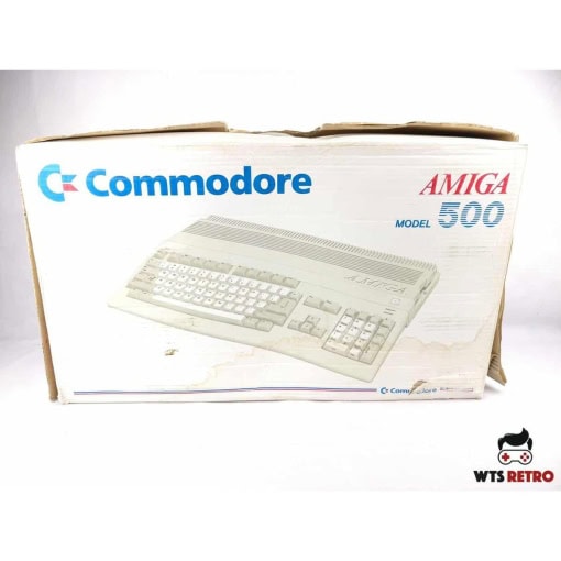 Amiga 500 med Kickstart 2.05, tastatur, mus og original kasse.