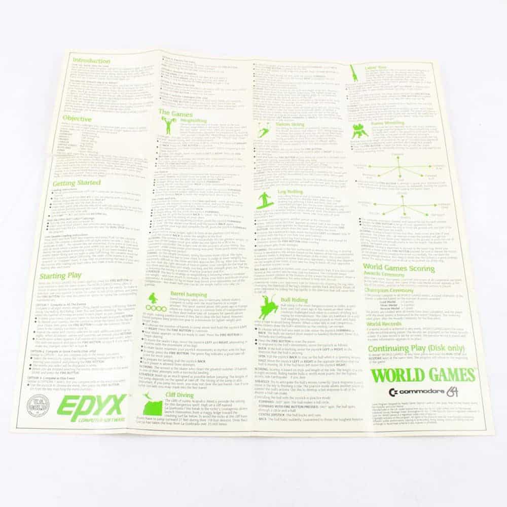 World Games (Commodore 64 manual)