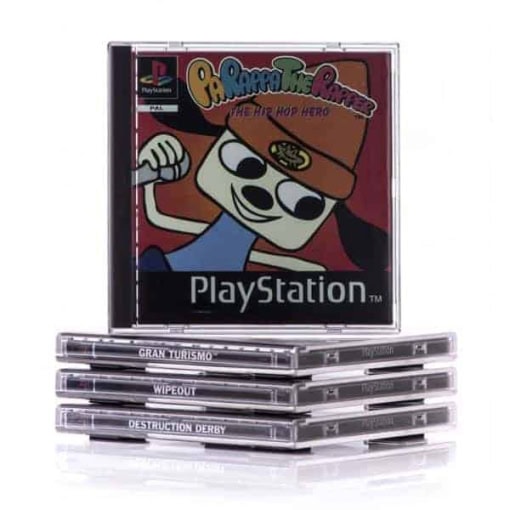 Volume 1 er lavet ud fra PS1 spillene Wipeout, PaRappa Rapperen, Gran Turismo og Destruction Derby