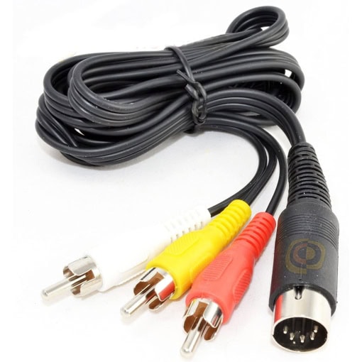 AV kabel til Commodore 64/16/128/VIC 20/+4 - 1.5 m