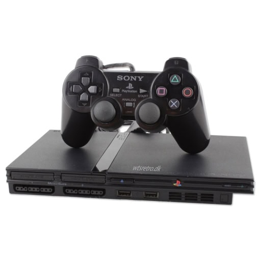Playstation 2 Slimline konsol med Controller og alle kabler - Image 2