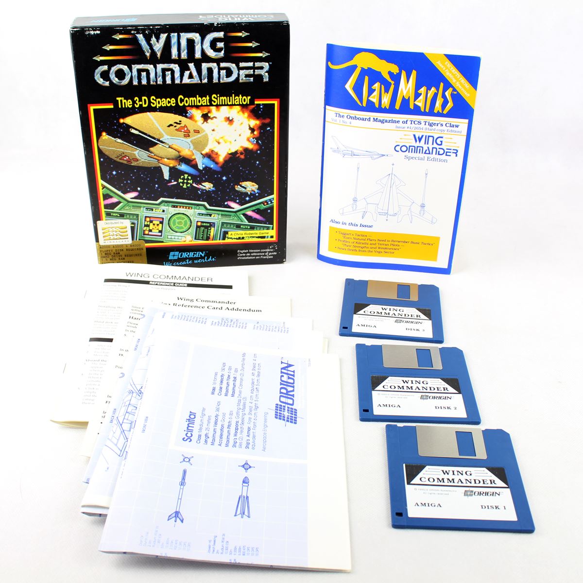Wing Commander Sur Amiga – Version Allemande – Boîte D’origine, Jeu Rétro Complet