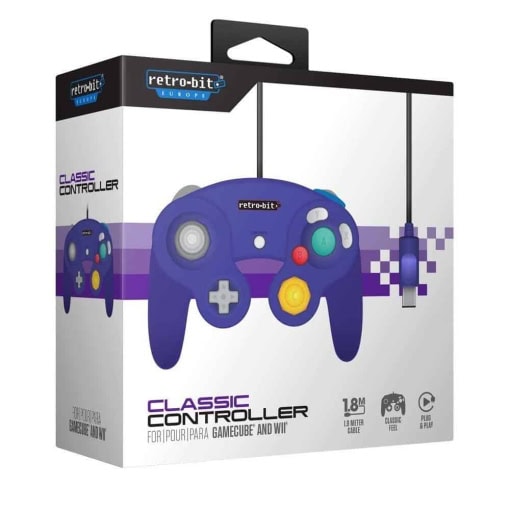 Retro-Bit Nintendo GameCube Classic Controller Purple