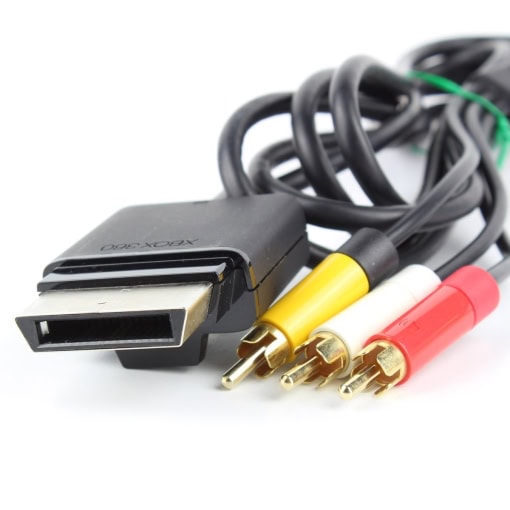 Original Microsoft Xbox 360 Composite AV kabel (Sort) - Image 3