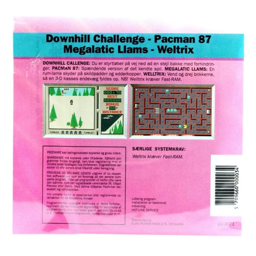 Downhill Challenge - Pacman 87 - Megalatic Llams - Welltrix (Amiga, Euro Power Pack) - Image 2