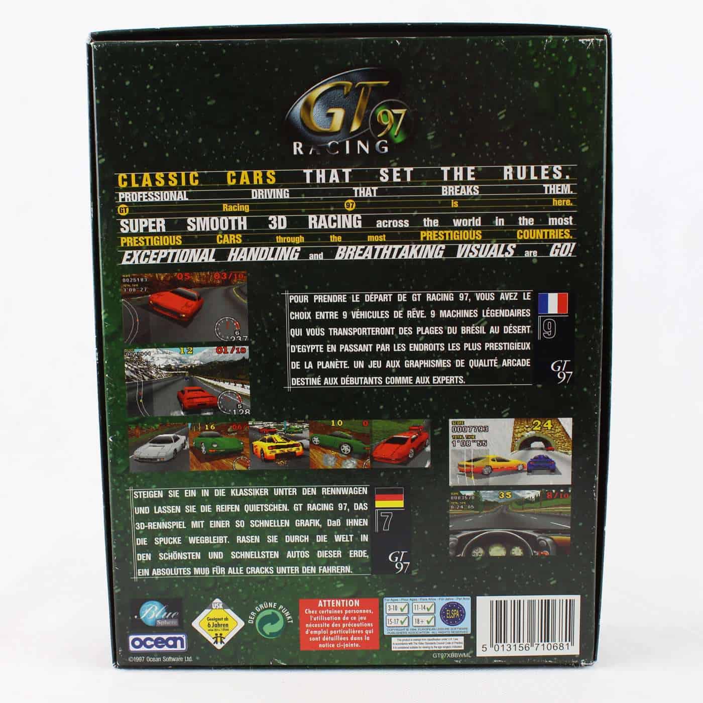 GT Racing 97 (PC Big Box, 1997, Blue Sphere)