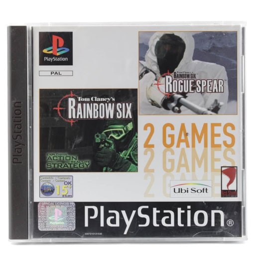 2 Games: Tom Clancy's Rainbow Six / Tom Clancy's Rainbow Six: Rogue Spear (PS1)