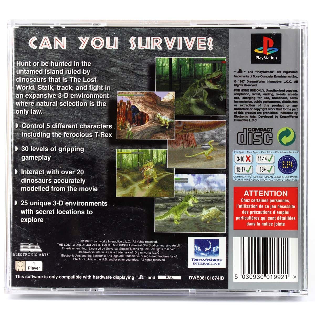 The Lost World Jurassic Park (PS1) WTS Retro Køb spillet her