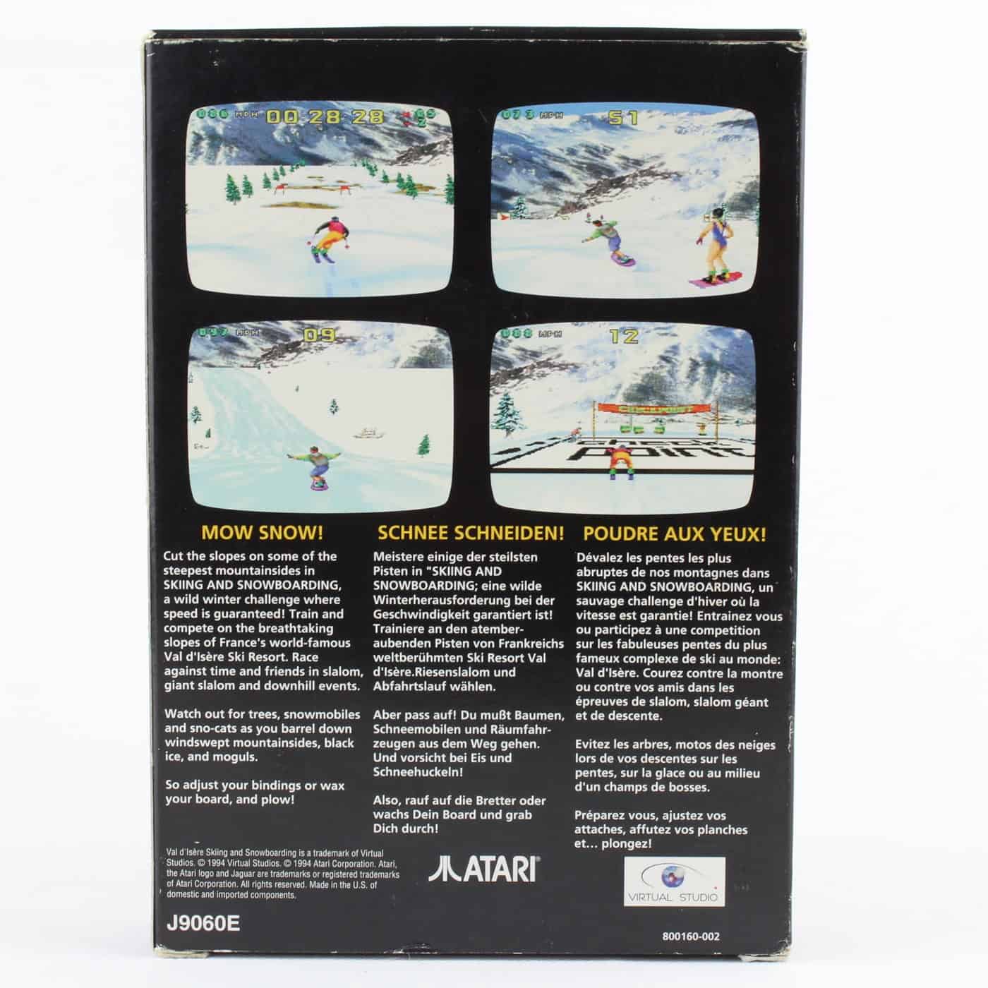 Jeu Atari Jaguar Val D'Isère Skiing & Snowboarding - Complet - État Comme Neuf (1995)