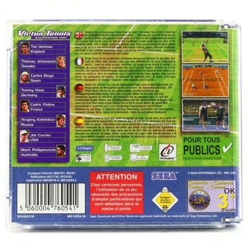 Virtua Tennis (SEGA Dreamcast) - Image 2
