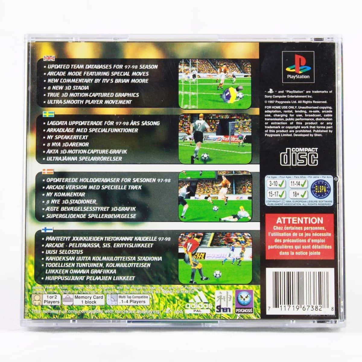Adidas Power Soccer 2 sur Playstation - Jeux vidéo | fnac Belgique