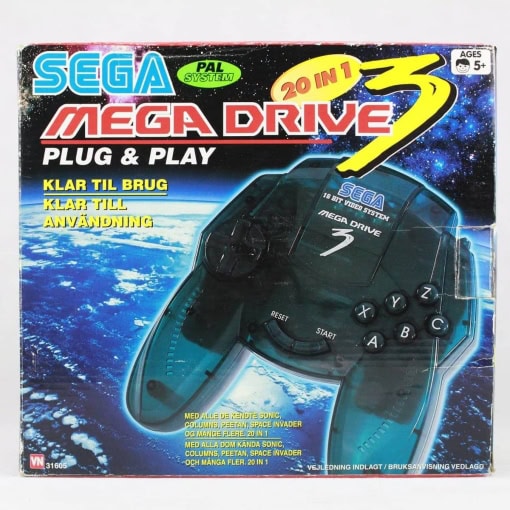 SEGA Mega Drive 3 - Plug & Play konsol med 20 spil