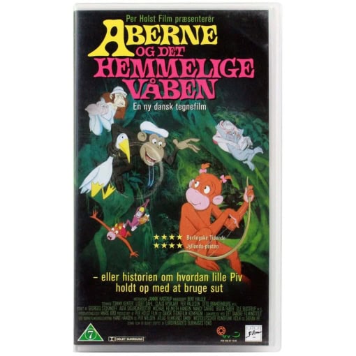Aberne og the hemmelige våben (VHS - Dansk tale)