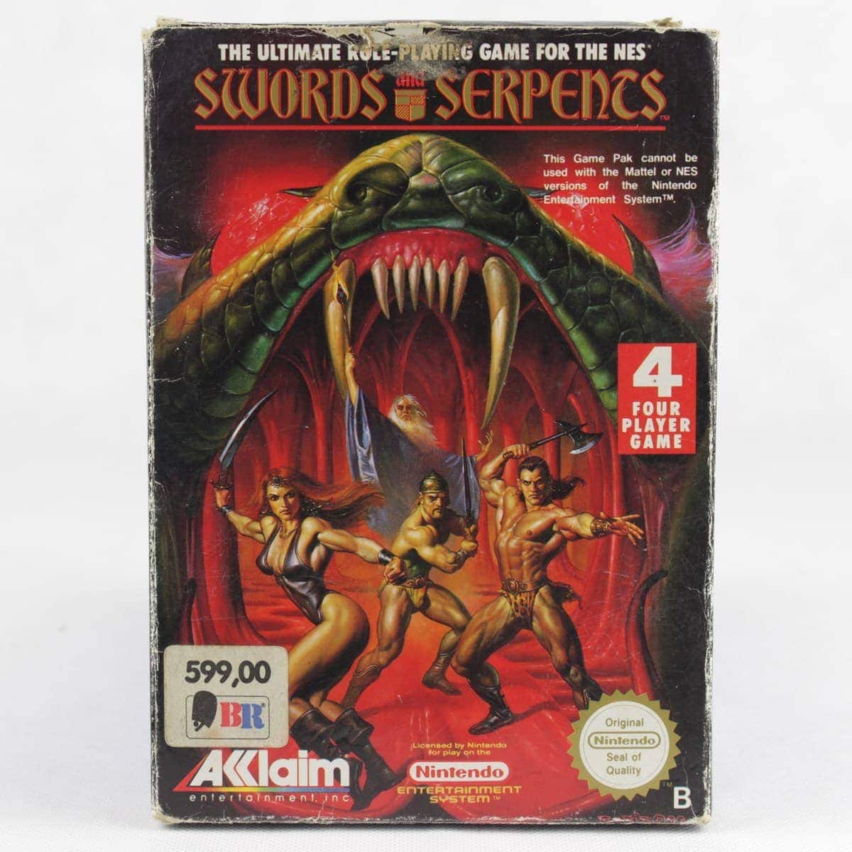 Swords and Serpents (Nintendo NES, Boxed, PALB, SCN) WTS Retro