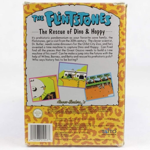The Flintstones: The Rescue of Dino & Hoppy (Nintendo NES, Boxed, PAL-B, SCN)