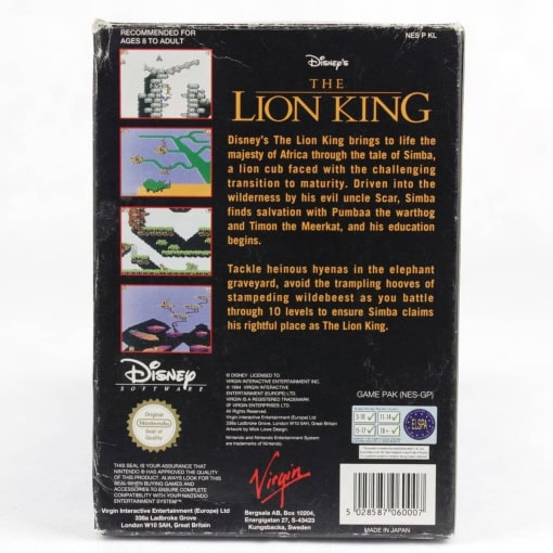 Disney's The Lion King (Nintendo NES, Boxed, PAL-B, SCN) - Image 2