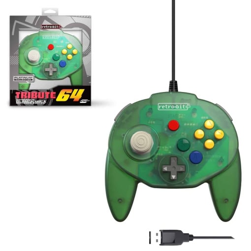 Retro-Bit Tribute 64 Forest Green USB Controller