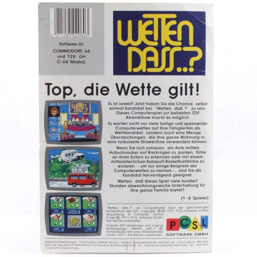 Wetten, dass...? -Computerspiel (Commodore 64, Disk) - Tysk - Image 3