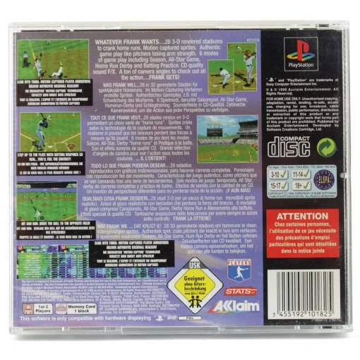 Frank Thomas Big Hurt Baseball (PS1) - Image 2