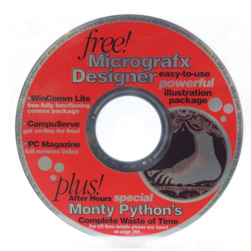 Micrografx Designer + Monty Python (PC, Løs CD)