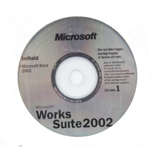 Microsoft Works Suite 2002 (PC, Dansk, Løs CD'er)