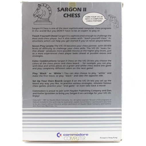 Sargon II Chess (VIC-20, Boxed) - Image 2