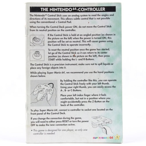 Nintendo 64 Controller manual (EUR)