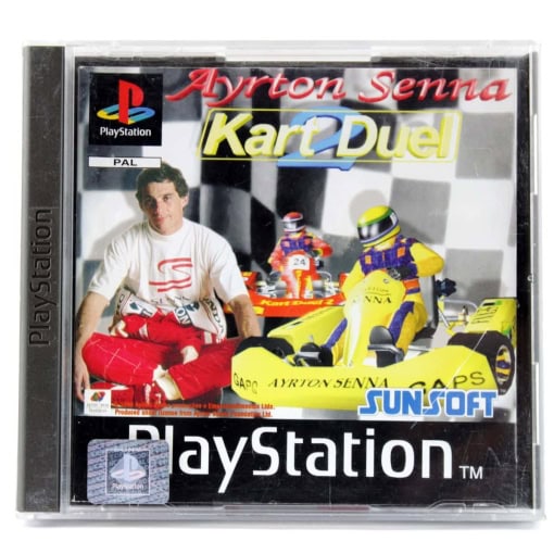 Ayrton Senna Kart Duel 2 (PS1) u. front indlæg