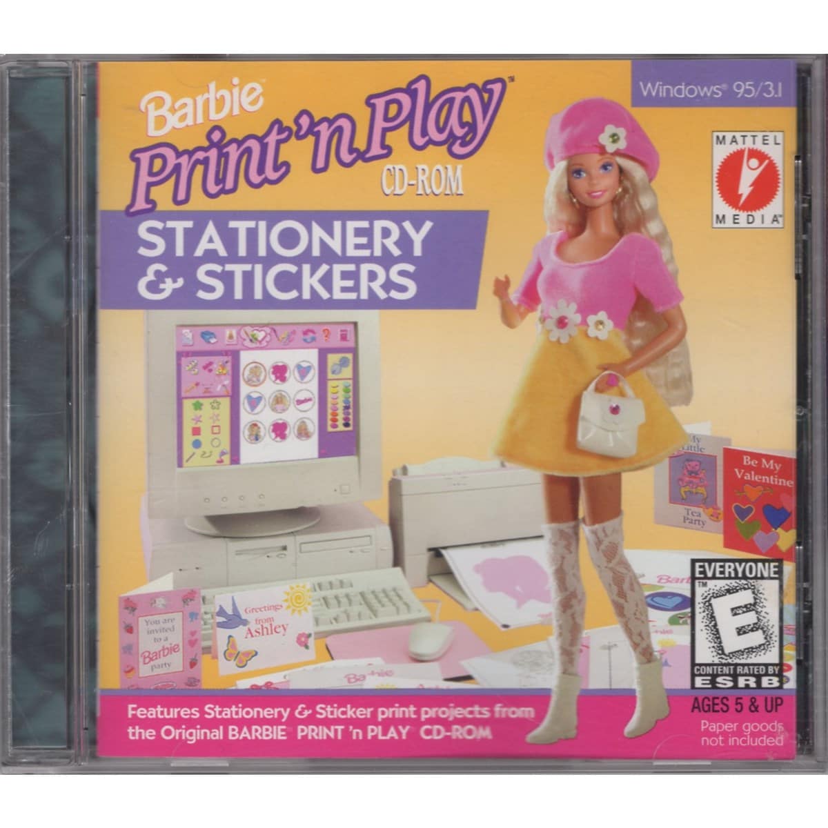 Barbie Print 'n Play: Stationery & Stickers (PC Jewelcase) - WTS Retro