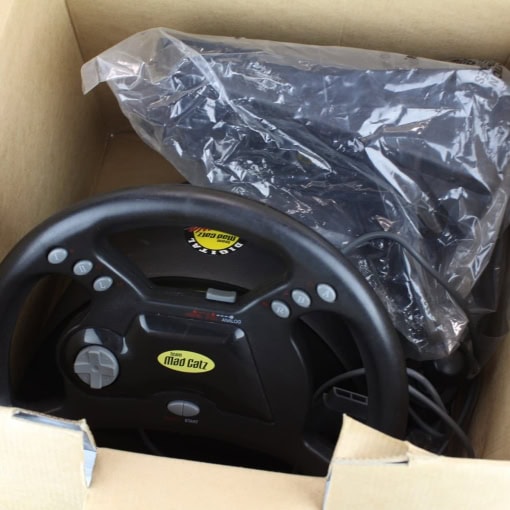Mad Catz Dual Force Racing Wheel (PS1 - Boxed) - Image 3
