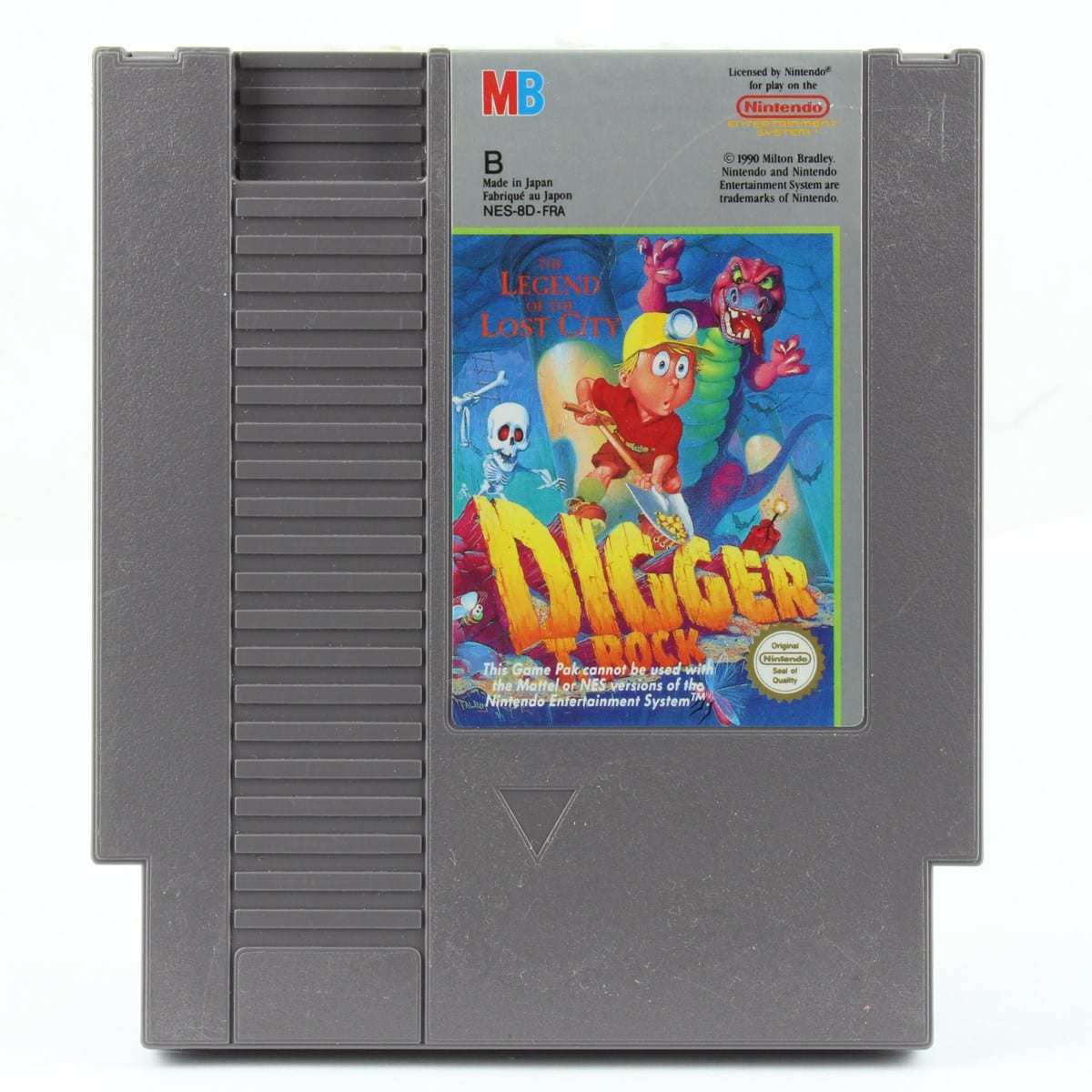 Jeu Digger T. Rock NES – Complet Boîte Notice, Version Française, Bon état