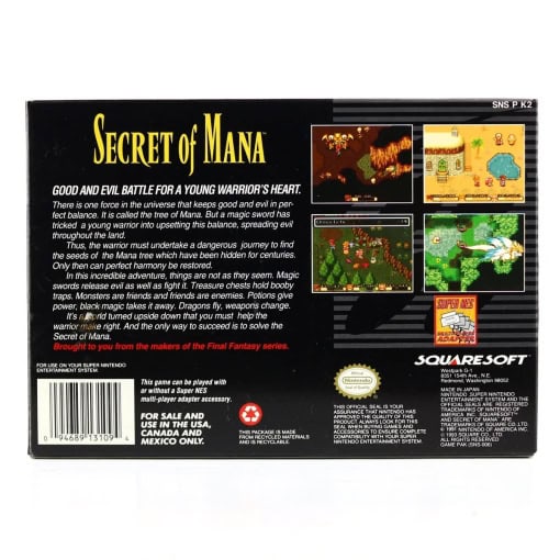 Secret of Mana (SNES - Boxed - USA) - Image 2