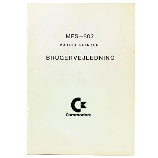 Commodore MPS-802 Matrix Printer – Brugervejledning