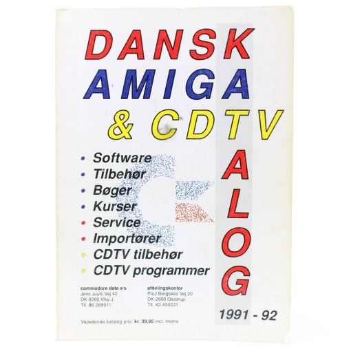 Dansk Amiga & CDTV Katalog 1991-92