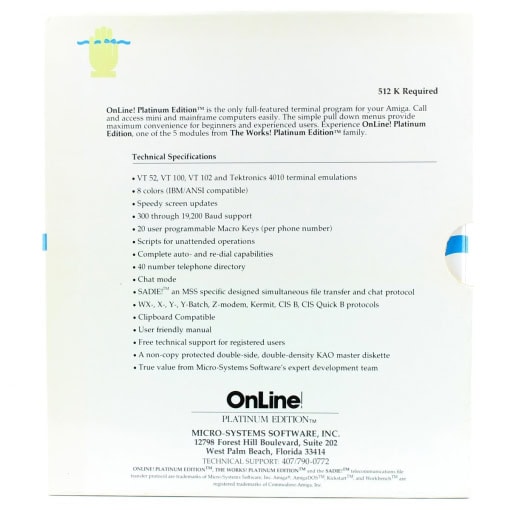 OnLine Platinum Edition (Amiga) u. disketter - Image 2
