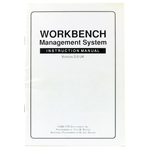 Workbench Management System - Instruction Manual - Version 2.0 UK